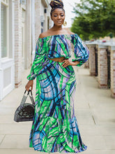 Zweiteilige Outfits mit bauchfreiem Top und Maxirock in Übergröße